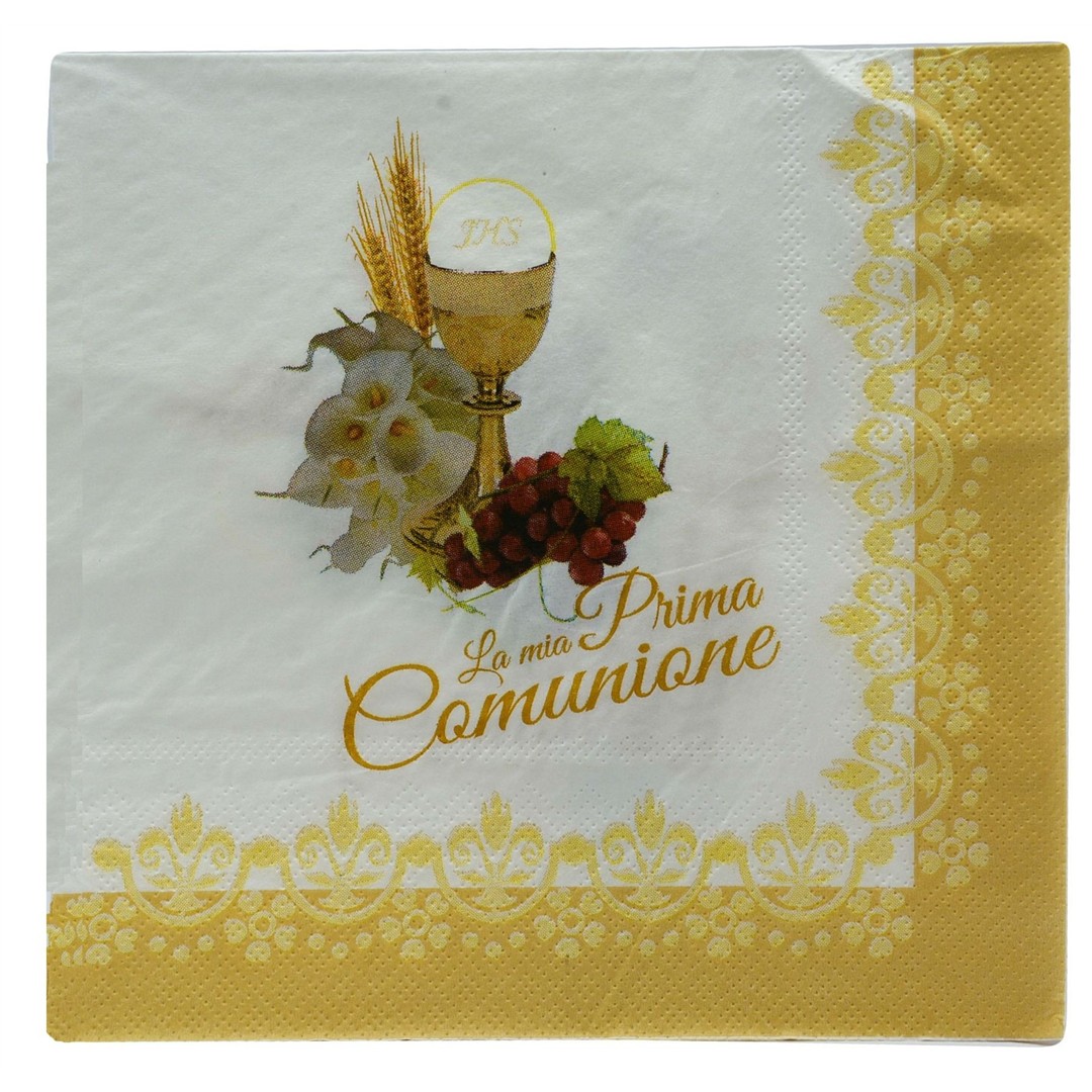 74341 8011684041076 8011684041076 coord. bio comunione tovaglioli di carta 2 veli 33x33cm 20pz
