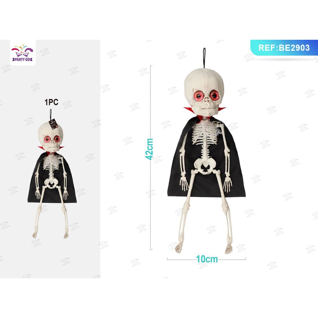 74857 8058617982730 BE2903 halloween scheletro vampiro da appendere