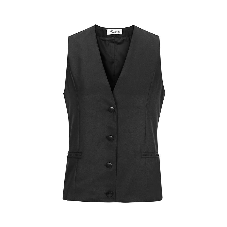 74901 9200000749010 GI-008-2XL abbigliamento professionale gilet donna camerire size:xs-2xl nero gi-008 65%poliestre 35%cotone tg.2xl
