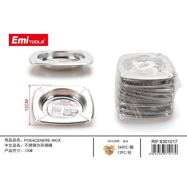 75411 8052533710170 8301017 EMI POSACENERE IN METALLO QUADRATO CM.12