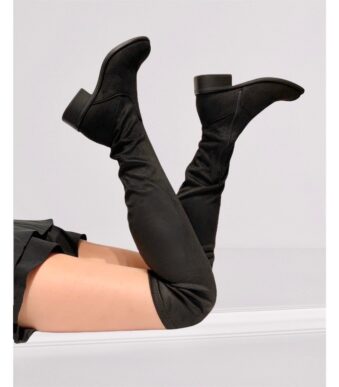 75770 9200000757701 G618 scarpe donna stivali in camoscio tacco basso