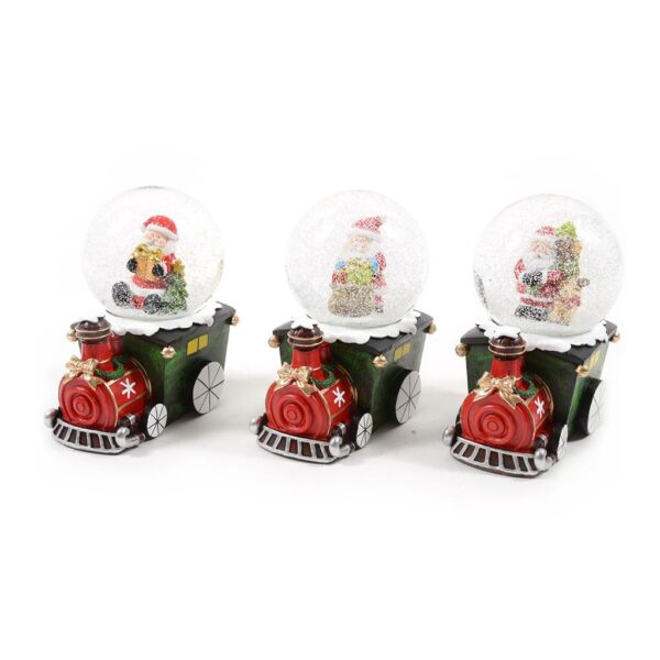 75786 8034052776899 76899 MERCURY DECORO NATALIZIO PALLA DI NEVE NATALIZIA LOCOMOTIVA IN RESINA 6,5X4X7CM