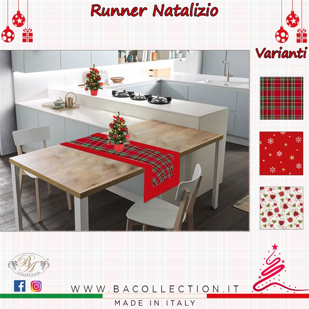 75795 8760331902030 AACTO09 runner centrotavola natalizia 40x130cm