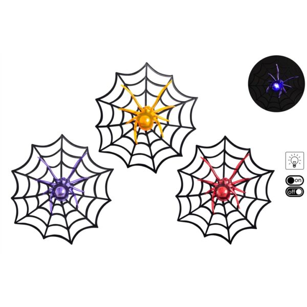 75816 3120370736525 73652 CP halloween ragnatela con luce led rgb