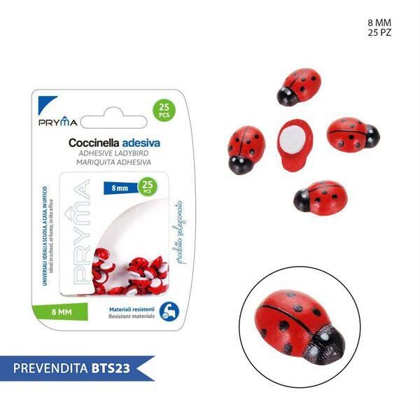 76303 8055769125664 CA912566 - 0211430 COCCINELLA ADESIVA LEGNO 0.8CM 25PZ
