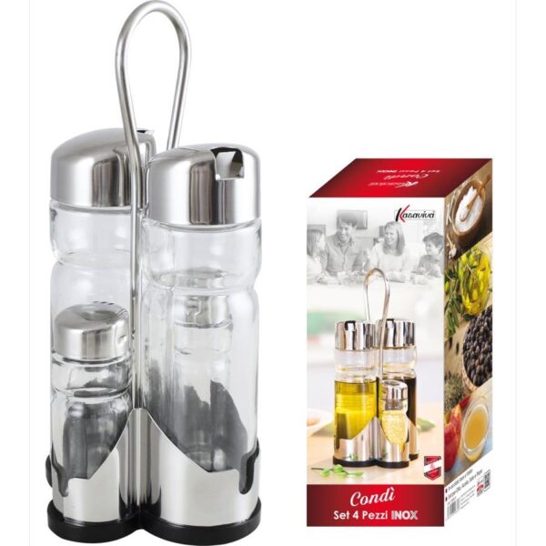 76489 8034116096727 1609672 SAIS OLIERA MENAGE CUCINA 4PZ INOX CONDÌ