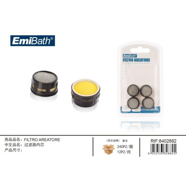 76621 8031554015280 8402882 EMI filtri di ricambio per aeratore 4pz