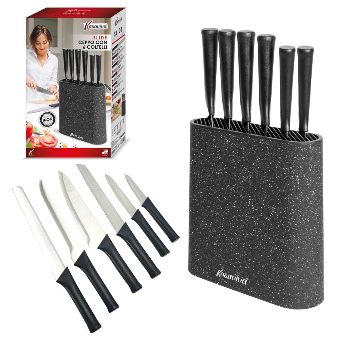 76716 8034116433164 1643316 SAIS CEPPO CON 6 COLTELLI SLIDE