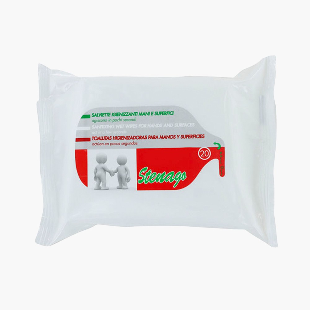 76941 8014002002308 9013714 salviette igienizzanti mani e superfici 20pz