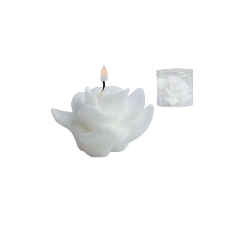 rbs77369f.jpg 77369 3120370748733 74873 CP CANDELA FORMA DI ROSA BIANCO
