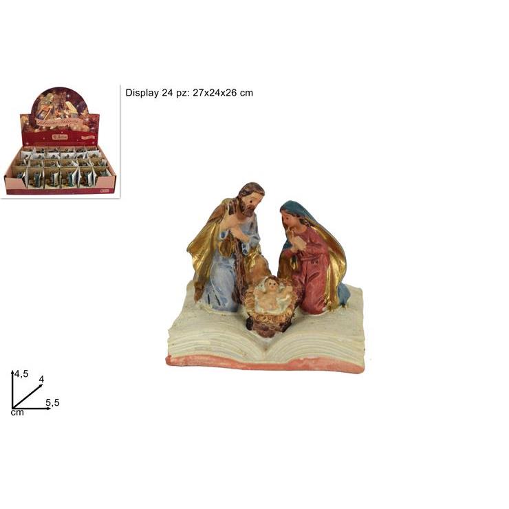 78248 8033113438394 GI006508 PRESEPE NATIVITÀ LIBRICINO C/NATIVITA' CM 5.5X4X4.5