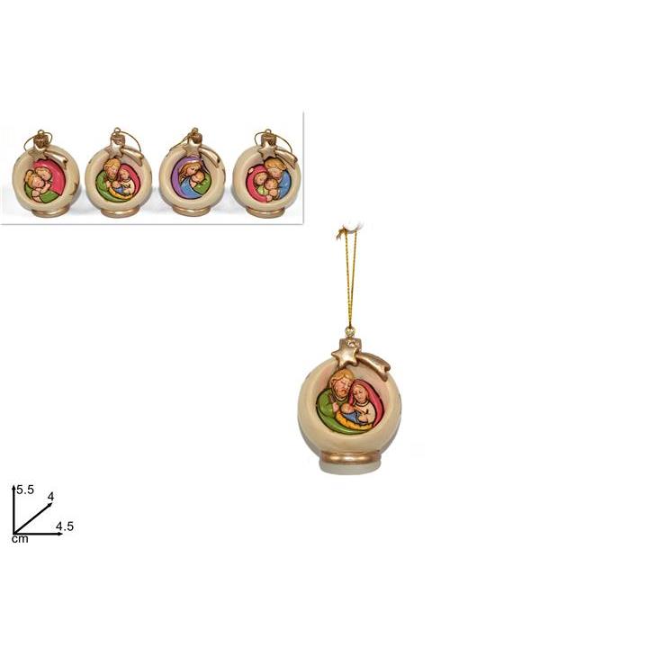 78249 8033113473463 CA008754 PRESEPE NATIVITA' COLORATA PALLA ASS4COL ART. 61150