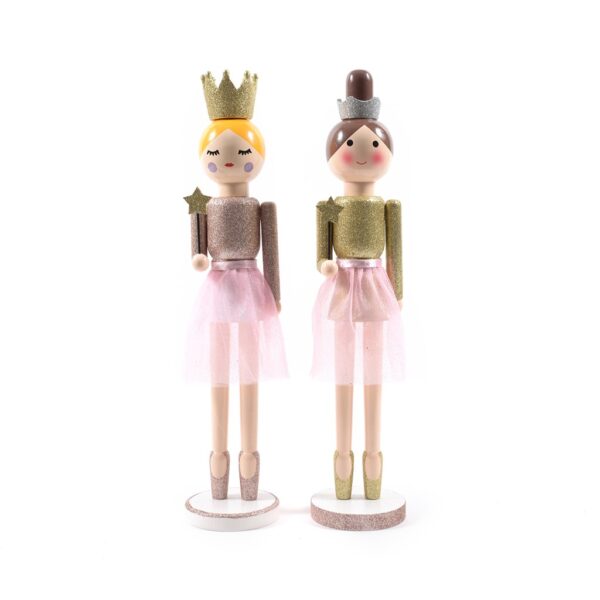 78333 8034052632973 32973 MERCURY decoro natalizio bambolina in legno rosa 56cm ass 2 soggetti