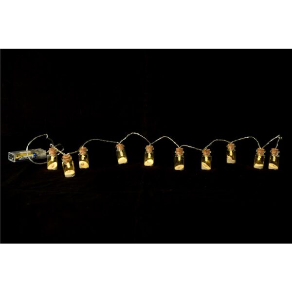 78444 8034052547178 47178 MERCURY FILO 10 LUCI LED BOTTIGLIETTA CON SABBIA E CONCHIGLIA CM. 125