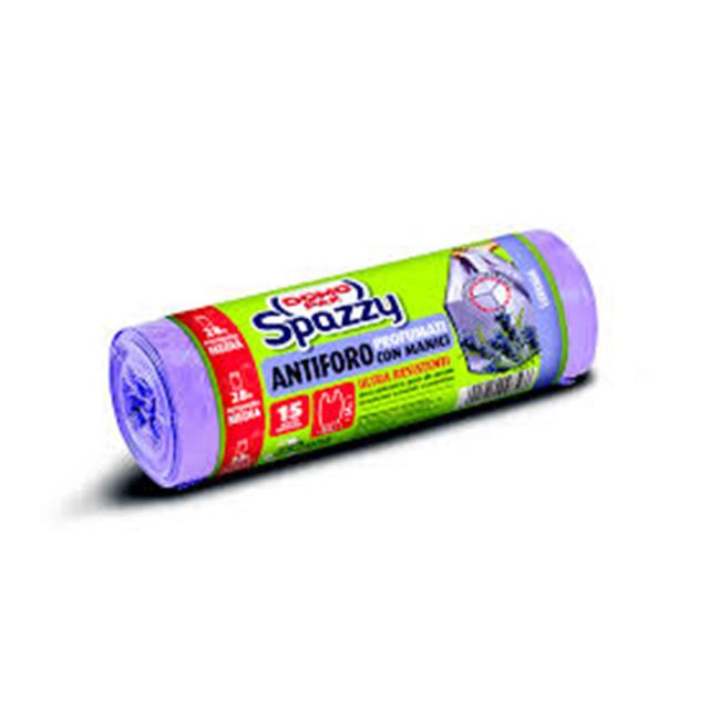 78930 8001410098566 DOM9663 SACCHI PATT. DOMOPACK SPAZZY 28LT LAVANDA 15PZ