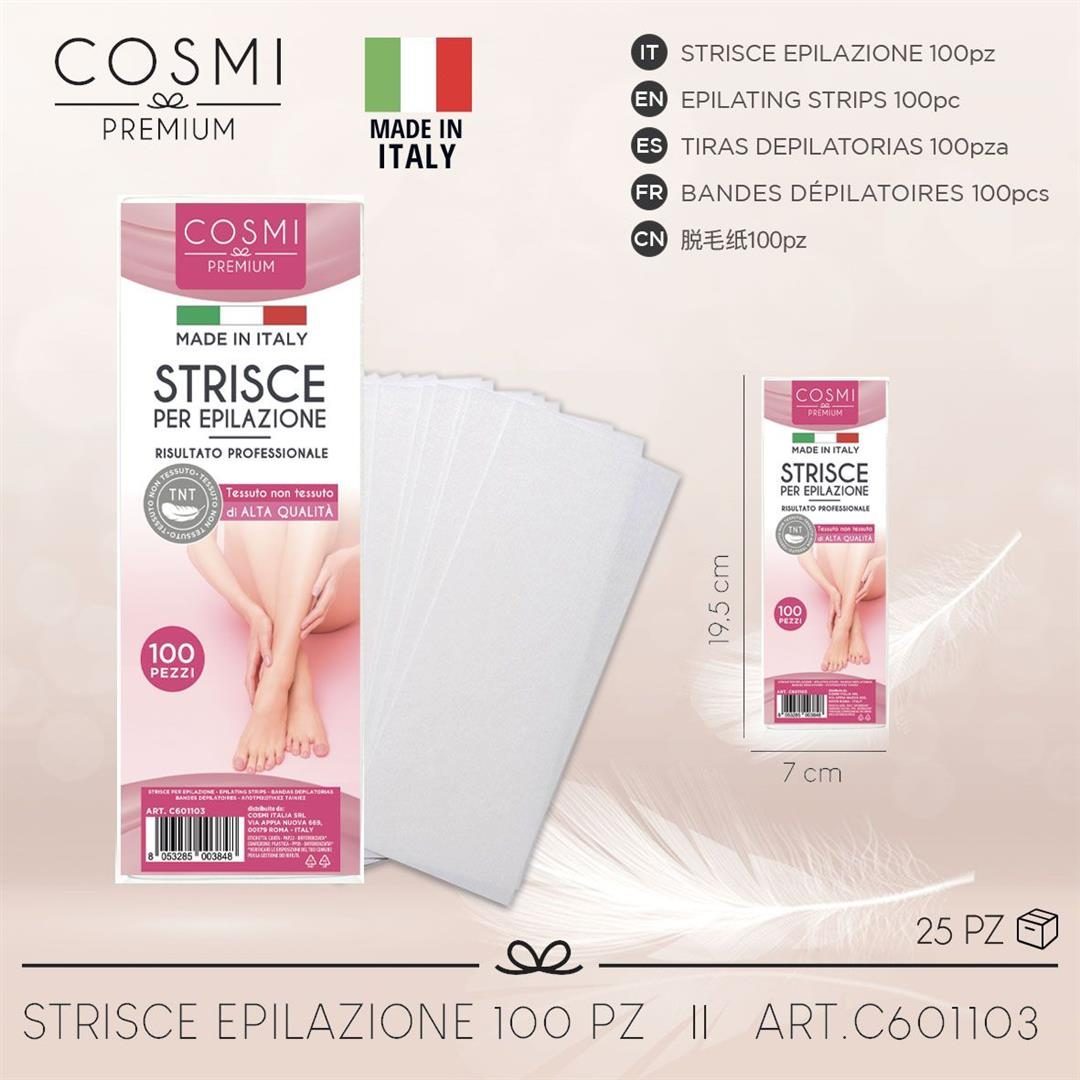 79510 8053285003848 1001614 COSMI COSMI STRISCE PER EPILAZIONE IN TNT 100PZ