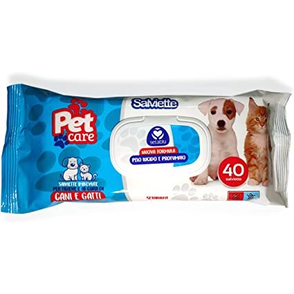 79682 8059174597108 62524 ESSECI salviette per animali cani&gatti 40pz
