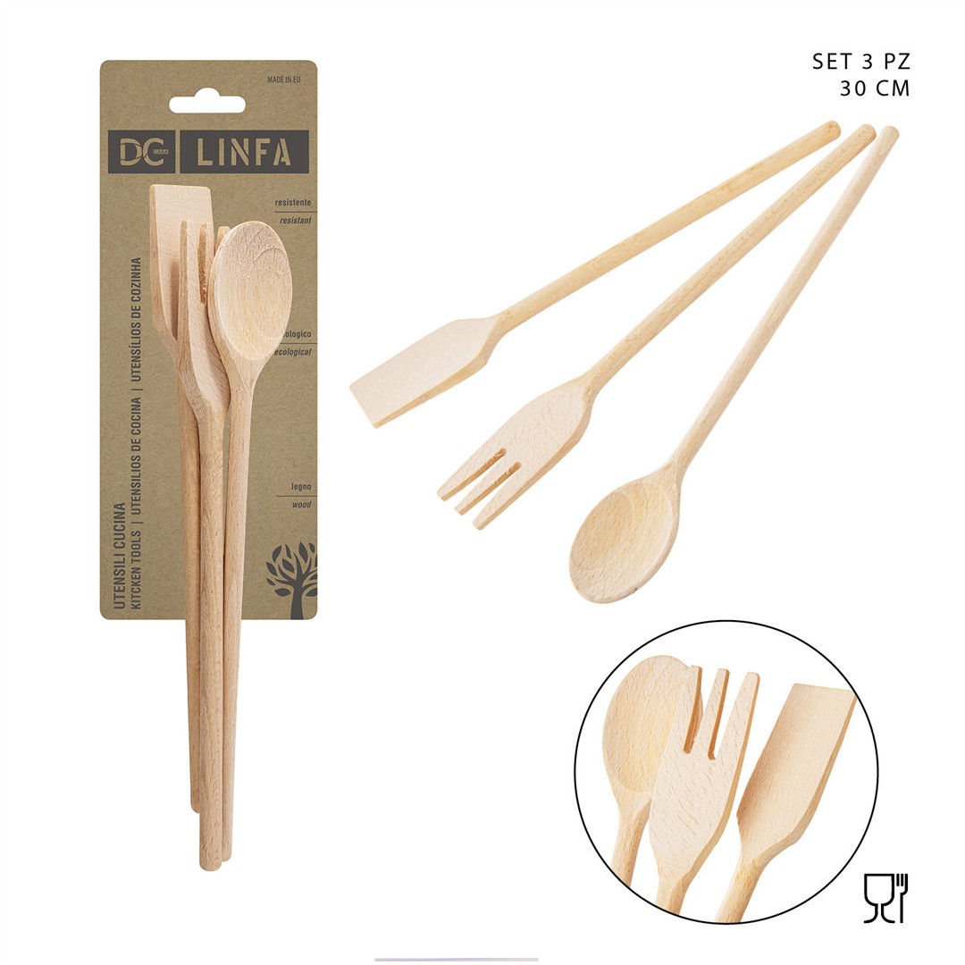 80555 8020900100213 0128384 DC tris mestoli lux in legno