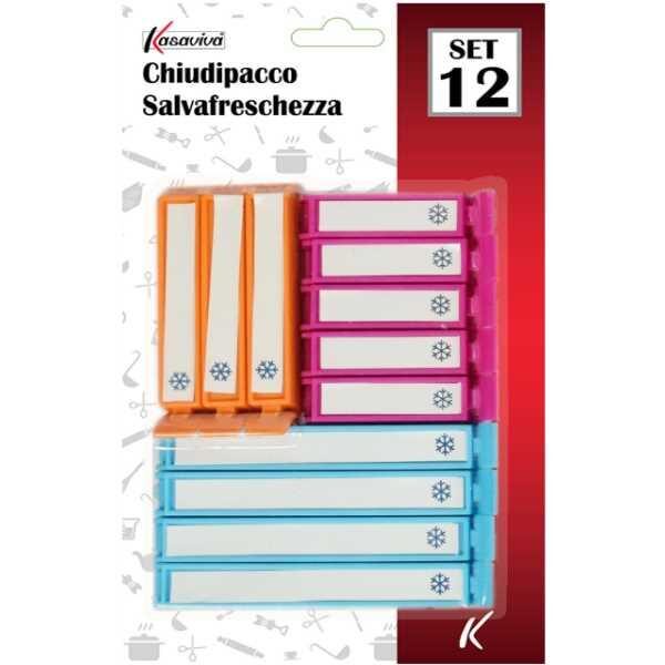 81060 8034116016282 1601628 CHIUDIPACCO SALVAFRESCHEZZA SET 12