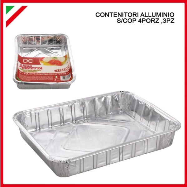 81165 8055348991178 8055348991178 CONTENITORE ALLUMINIO 4PORZ. 4PZ