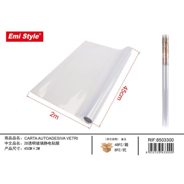 84042 8052533433000 8503300 EMI CARTA AUTOADESIVA VETRI 45CM 2M