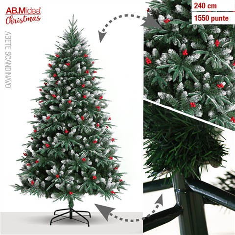 84659 8050767668427 HX960167 albero di natale abete scandinavo pe pvc h240cm 1550 punte