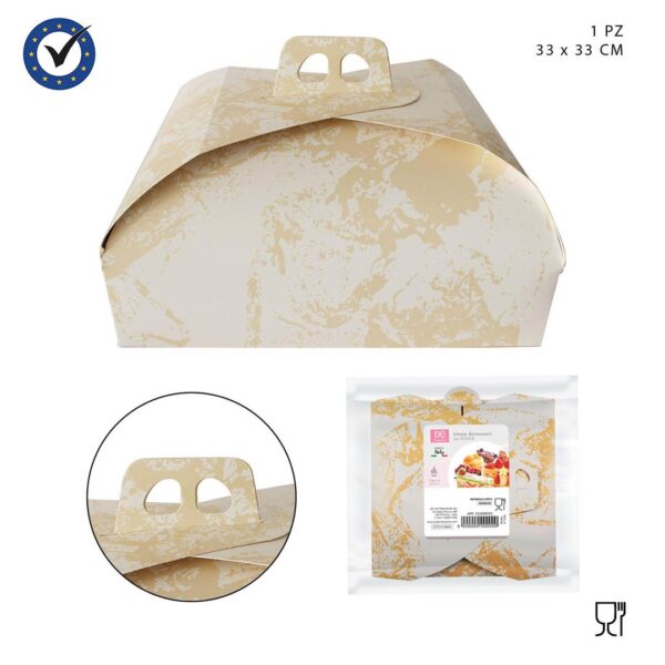 84681 8057829408533 0129195 DC SCATOLA TORTA QUADRATA 33X33CM