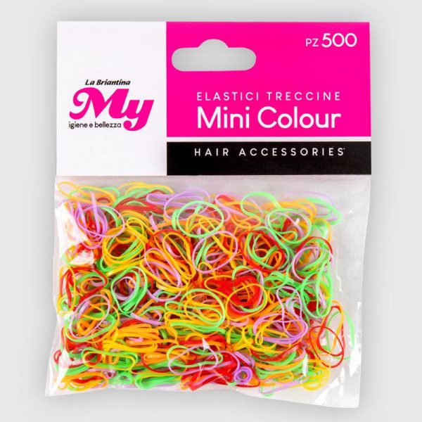 84730 8000061052965 ELA05296A elastici colour mini treccine 500pz