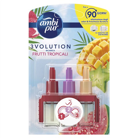 84793 8006540232811 8006540232811 deodorante casa ambipur 3vol.ric. frutti tropicali