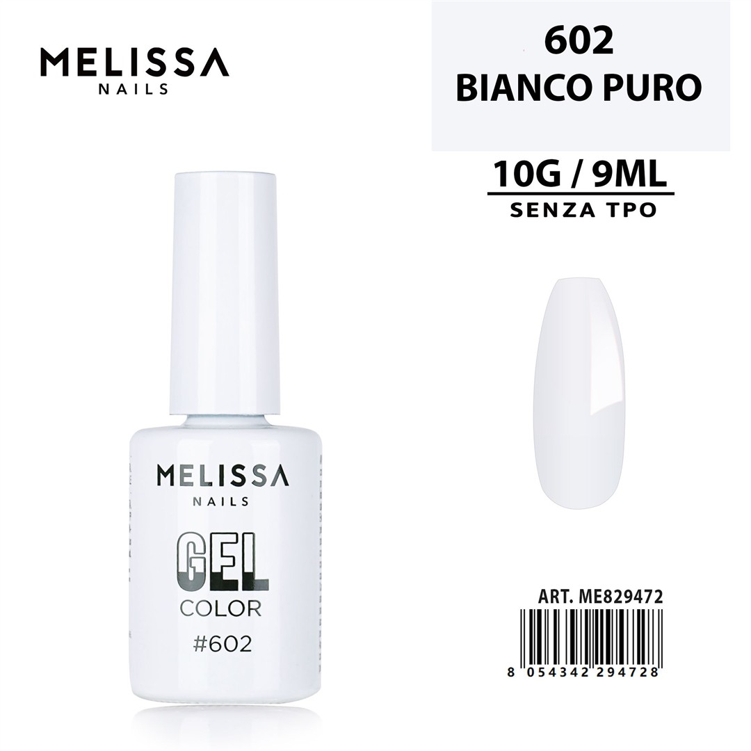85161 8054342294728 0244089 DC melissa smalto gel unghie 9ml n.602 bianco puro