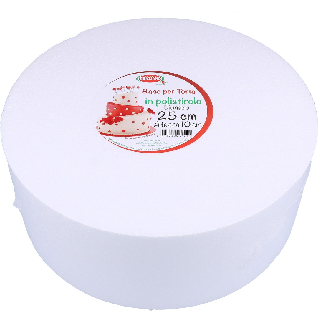 85394 8054796632954 CU663295-0241999 base torta tonda polistirolo h10xø25cm
