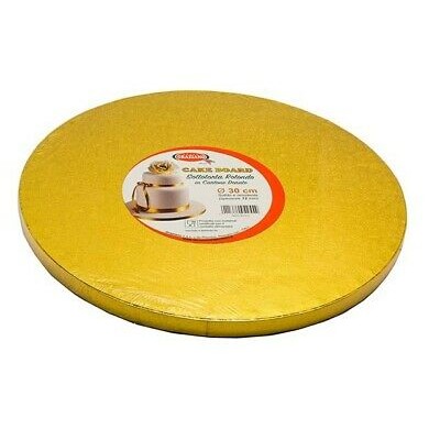 85411 8011684042578 42578 sotto torta cake board rotondo oro ø40cm