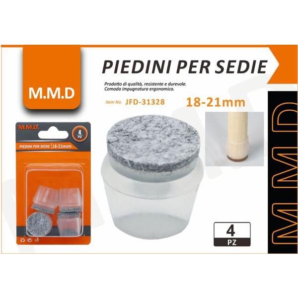 85619 8001689313285 JFD-31328 PIEDINI PER SEDIE 18-21MM 4PZ