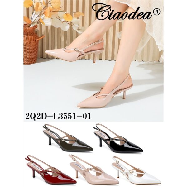 8602 8252603551010 2Q2D-L3551 scarpe donna sabot punta tacco medio size:36-41