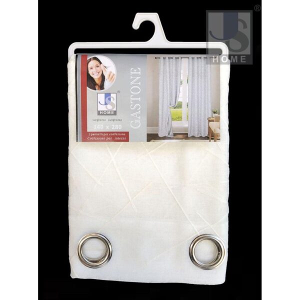 86490 8056457700927 GASTONE_BIANCO COORDINABILE 60X150-60X240-140X280 GASTONE 1P CON OCCHIELLI 140X280CM COL.BIANCO