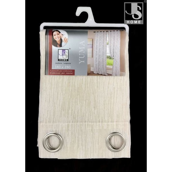 86496 8052219290880 YUMA_280_ECRU coordinabile 60x150-60x240-140x280 yuma 1p con occhielli 140x280cm col.ecru