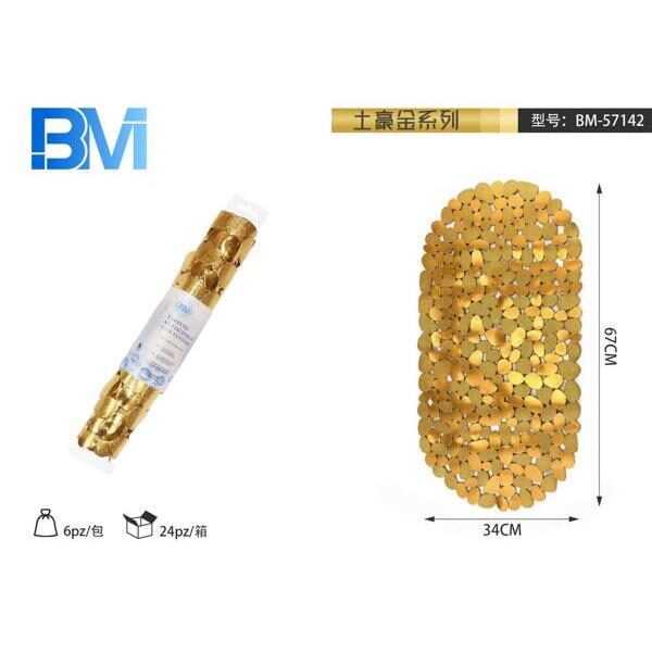 86624 8054144571423 BM-57142 BAGNO TAPPETO VASCA ANTISCIVOLO CM.34 X 67 C/VENTOSE