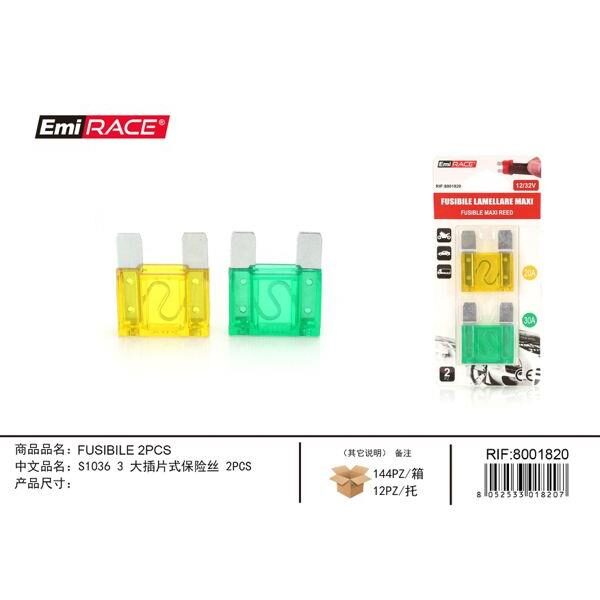 86904 8052533018207 8001820 EMI FUSIBILI LAMELLARE MAXI 2PZ