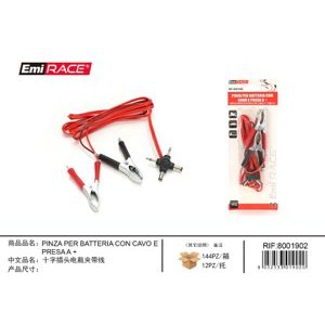 86907 8052533019020 8001902 EMI pinza per batteria con cavo e presa a