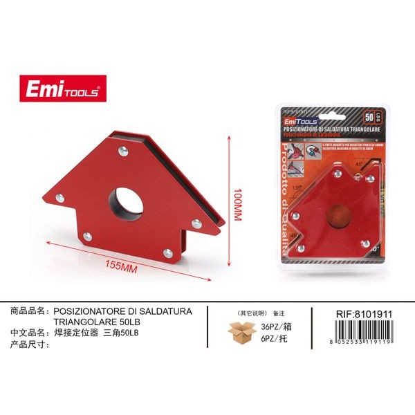 86927 8052533119119 8101911 EMI posizionatore di saldatura triangolare 50lb