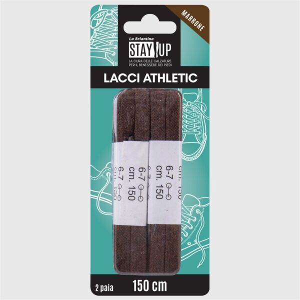 87698 8000061067808 LAC06780A lacci scarpe piatti 150cm 2pz marrone