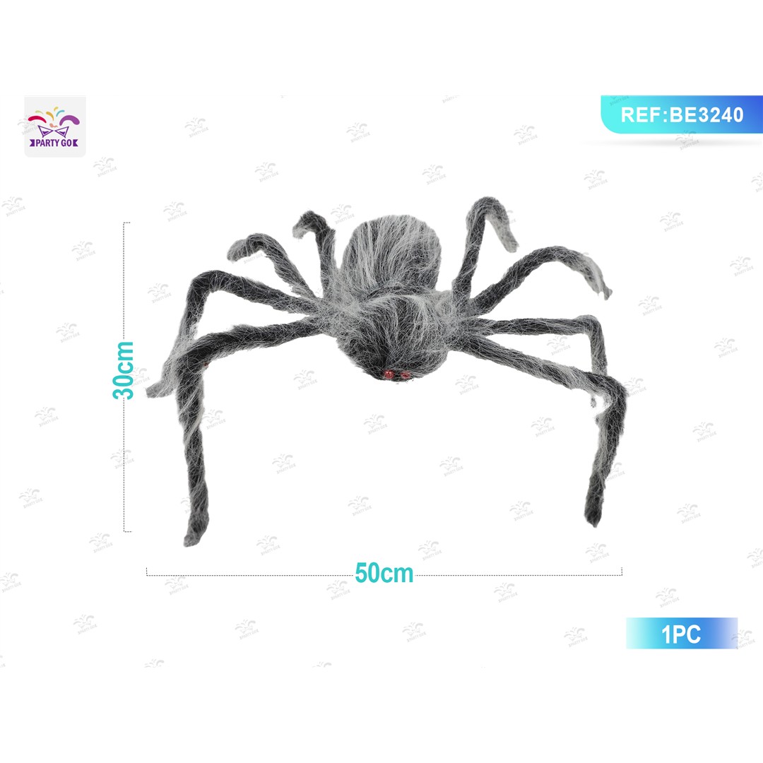 89786 8058617986103 BE3240 halloween ragno a pelo lungo grigio