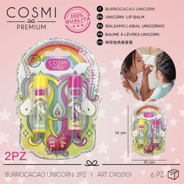 91101 8053285019320 C902101 COSMI BALSAMO LABBRA UNICORN 2PZ