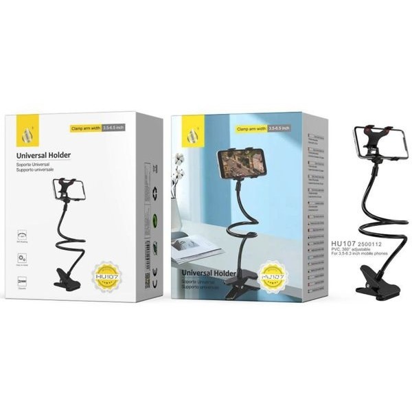 91160 8435350769093 2500112 ONE porta cellulare supporto per scrivania con clip universale 3,5-6,5˝ rotabile 360°