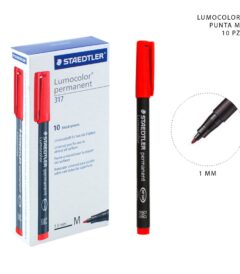 91591 4007817310564 0149077 DC pennarello indelebile lumocolor 1,0mm rosso