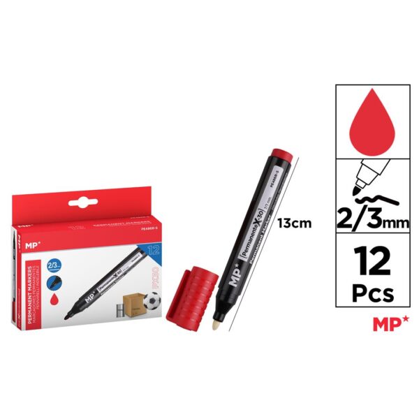 91594 8435464157281 PE486R-S PENNARELLO INDELEBILE 2/3MM ROSSO