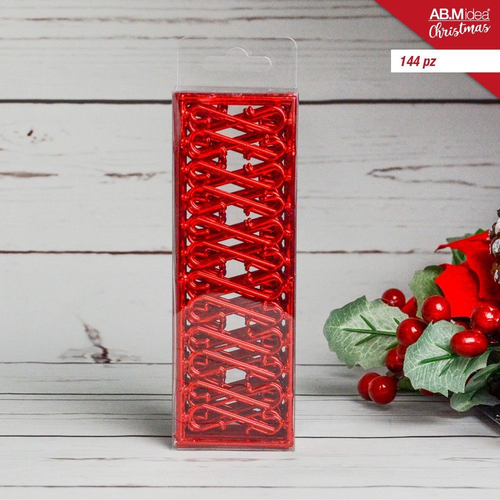 91874 8050767259649 HX947493 set gancini 144pz per palline di plastica in blister rosso