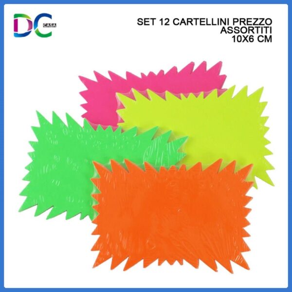 91888 8050766331704 HX809682 CARTELLINA PREZZO PICC. RETTANGOL. CONF 10PZ CM.12.5 X 7