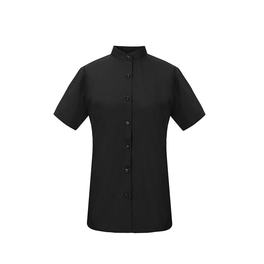 92594 9200000925940 CAM-013B-XL abbigliamento professionale camicia coreano donna size:xs-2xl mani.corte nero ca-013b 65%poliestre 35%cotonetg.xl