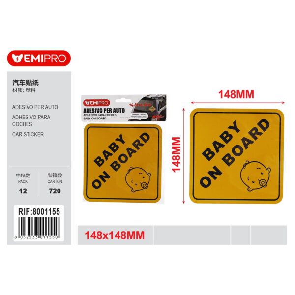 92780 8052533011550 8001155 EMI adesivo per auto bimbo a bordo